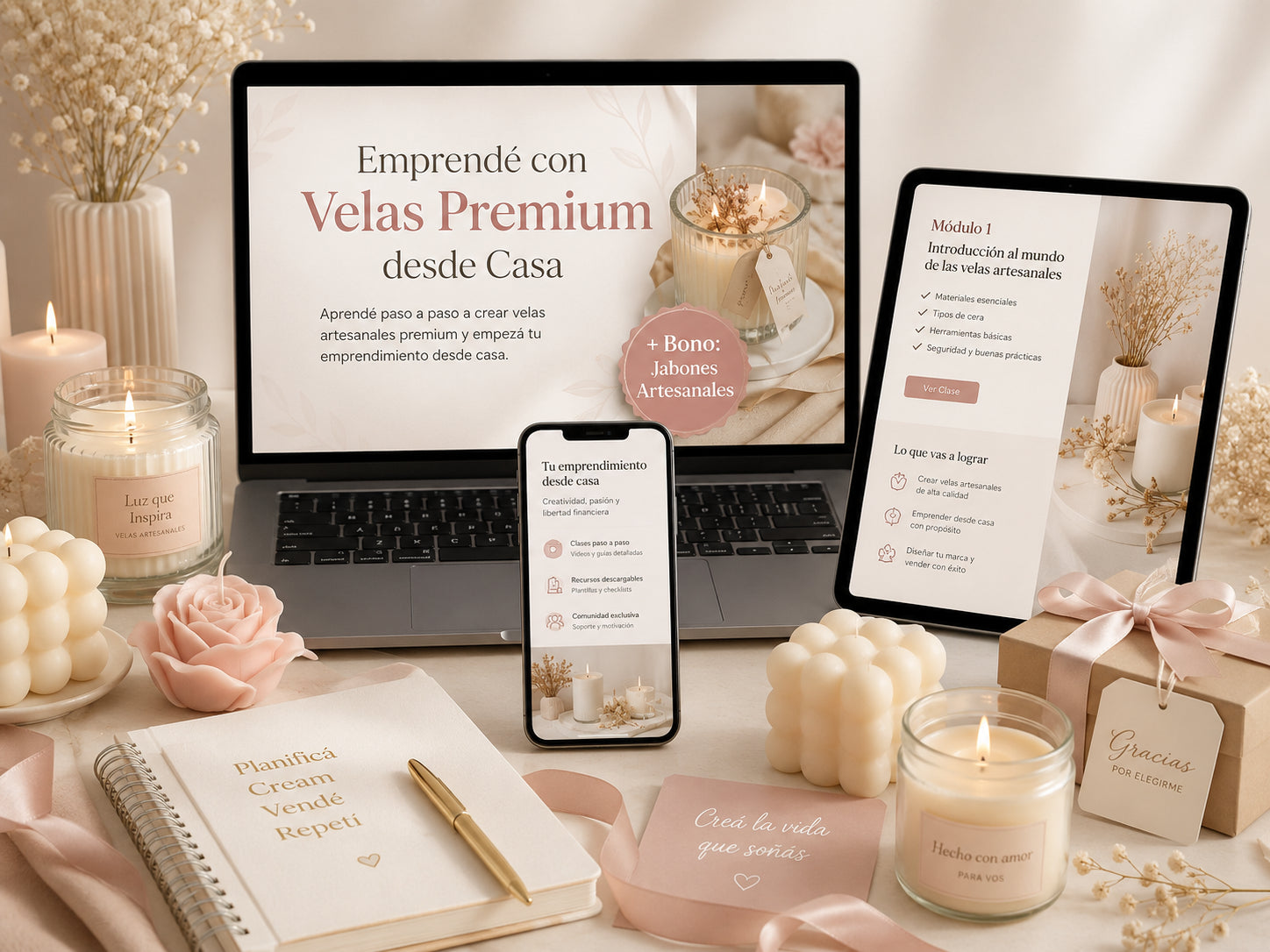 Emprendé con velas premium desde casa